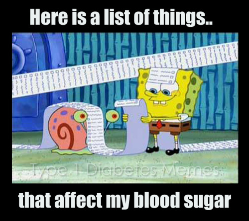 Hier ist eine Liste an Dingen, die meinen Blutzucker beeinflussen!